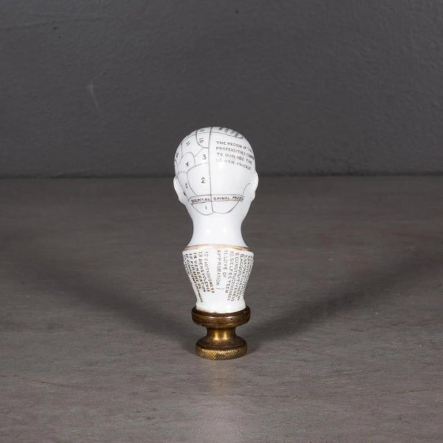 Early 19th C. Porcelain Phrenology Stamp/Pipe Stamper C.1820 For Sale - Image 4 of 6