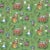 Sanderson Alice in Wonderland Wallpaper in Gumball Green For Sale