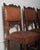 Renaissance 19th Century Antique Henry II Renaissance Style Brown Leather and Wood Chairs - Set of 4 For Sale - Image 3 of 7