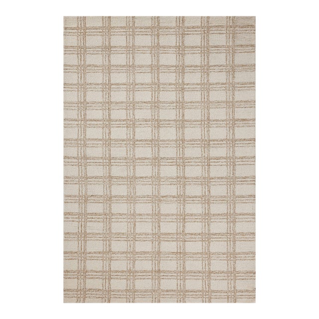 Chris Loves Julia x Loloi Polly Cream / Sand 2'-3" x 3'-9" Accent Rug For Sale
