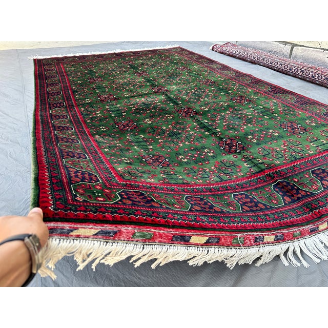 Green Khal Mohammadi Hand-Knotted Wool Rug - 6'5" X 10' For Sale - Image 4 of 13