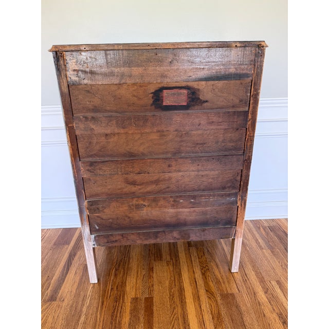 1920s Refinished Mid-Century Joerns Brothers Highboy Cabinet in Natural & Walnut Two-Tone For Sale - Image 10 of 10
