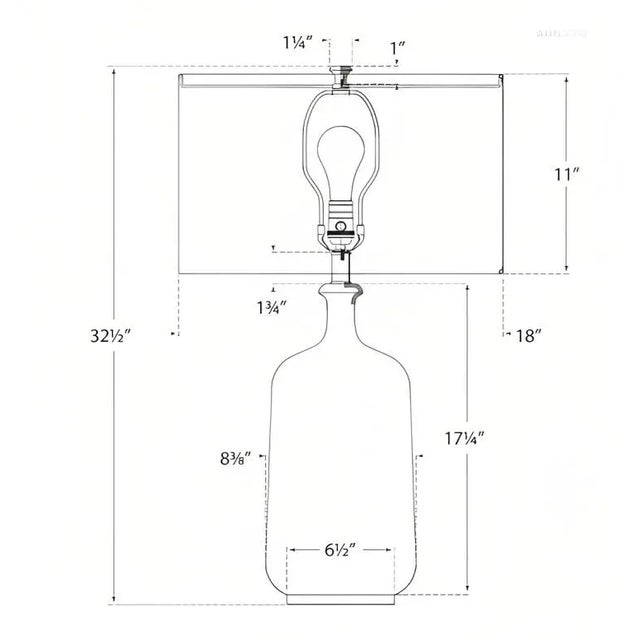 Modern AERIN for Visual Comfort Signature Culloden Table Lamp in Blue Lagoon with Linen Shade For Sale - Image 3 of 3