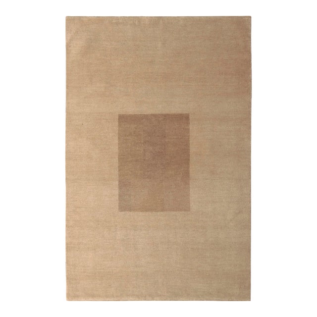 Bauhaus Style Rug Beige Brown Mid-Century Modern by Rug & Kilim, 8x10 For Sale