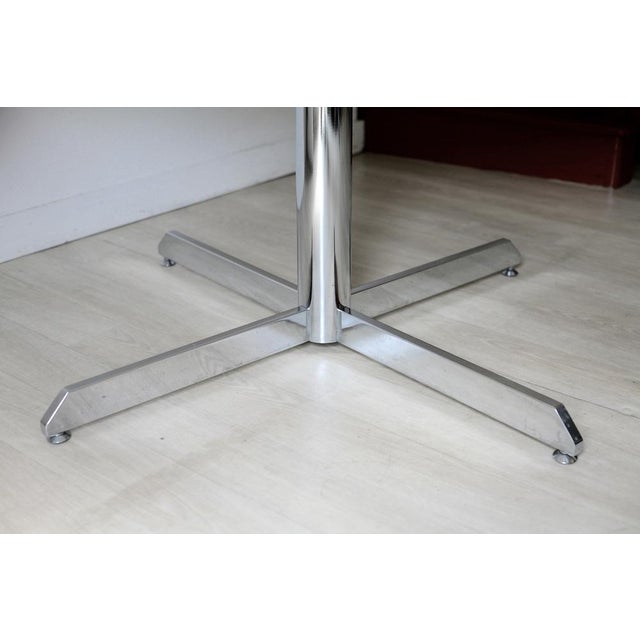 French Marble and Steel Table, 1970 For Sale - Image 9 of 18