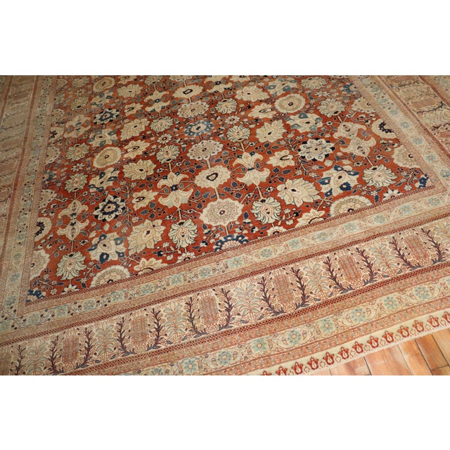 Zabihi Collection Hadji Jalili Tabriz 19th Century Antique Rug - 9'1" x 12'4" For Sale In New York - Image 6 of 12