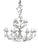 Italian 18 Arm Italian Chandelier, Hand-Crafted Metal in White, Mid-Century Modern For Sale - Image 3 of 5