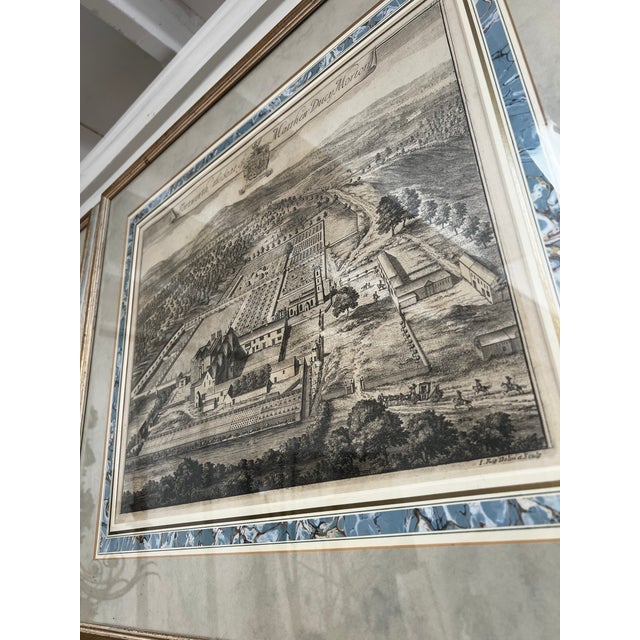 Sculpture Materials Set of Four Antique 18th Century Topographical Engravings by Johannes Kip For Sale - Image 7 of 12
