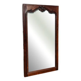 Large Victorian Walnut Mirror For Sale