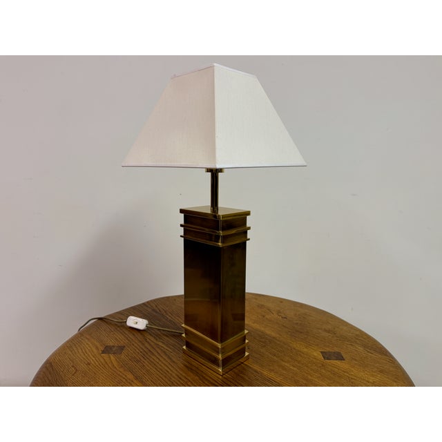 Vintage Brass Table Lamp from Vereinigte Werkstätten München, 1970s For Sale - Image 11 of 13