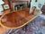 Antique Grand Regency-Style Three-Pedestal Mahogany Dining Suite, Seats 12 — Table + 10 Chairs — Brass Paw Casters For Sale - Image 4 of 10