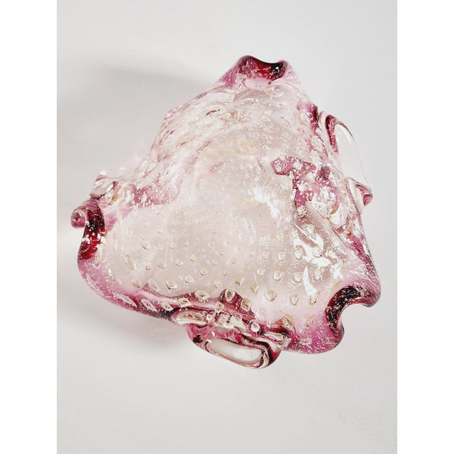Vintage Murano Bullicante Art Glass Bowl For Sale In New York - Image 6 of 11
