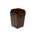 Chinese Brown Natural Patina Flower Octagonal Brush Pen Holder Art For Sale - Image 4 of 9
