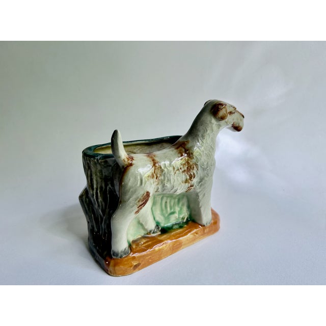 1950's Wire Hair Fox Terrier Dog Ceramic Vase, Planter For Sale In New York - Image 6 of 17