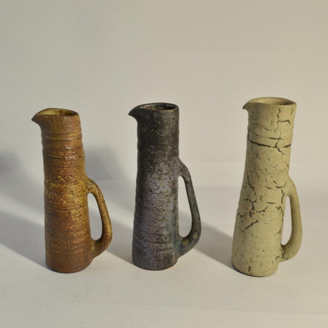 1960s Mid-Century Ceramic Studio Vases in Muted Colors, Set of 7 For Sale - Image 5 of 18