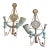 Pair of Italian Neoclassical Sconces in Celadon Green and Gilt For Sale