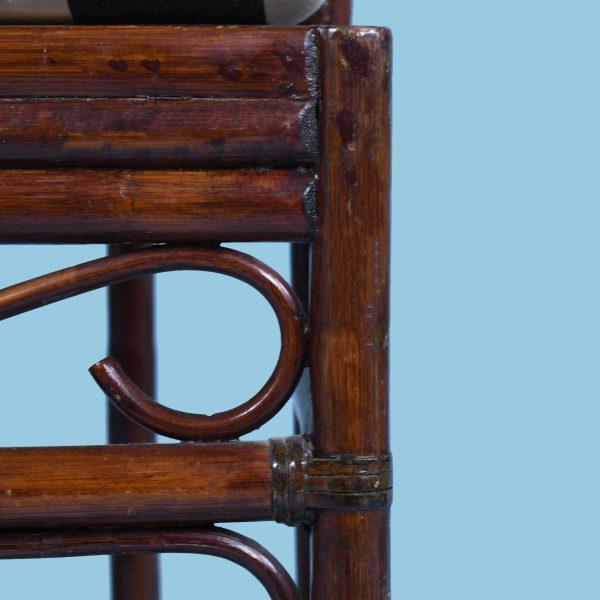 A pair of Brighton-style high-back chairs, with tall fretwork backs and bamboo-style frames in the beloved Brighton...