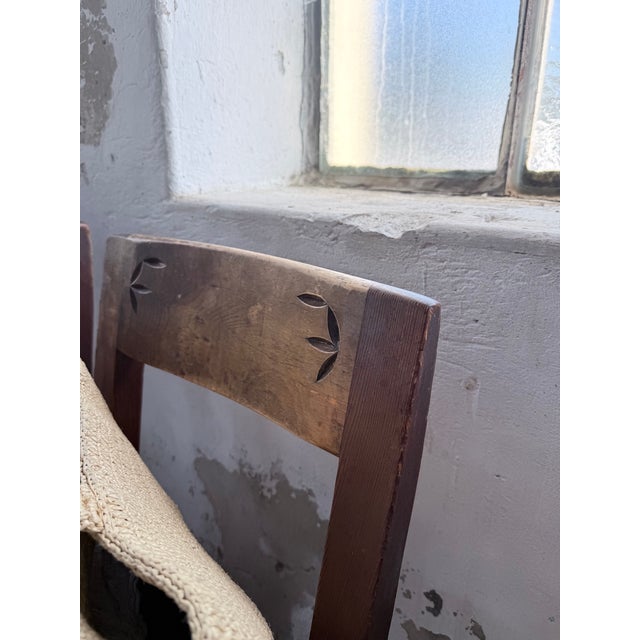 Folk Art Chairs in Savoyard Pine, 1950s, Set of 6 For Sale - Image 15 of 18