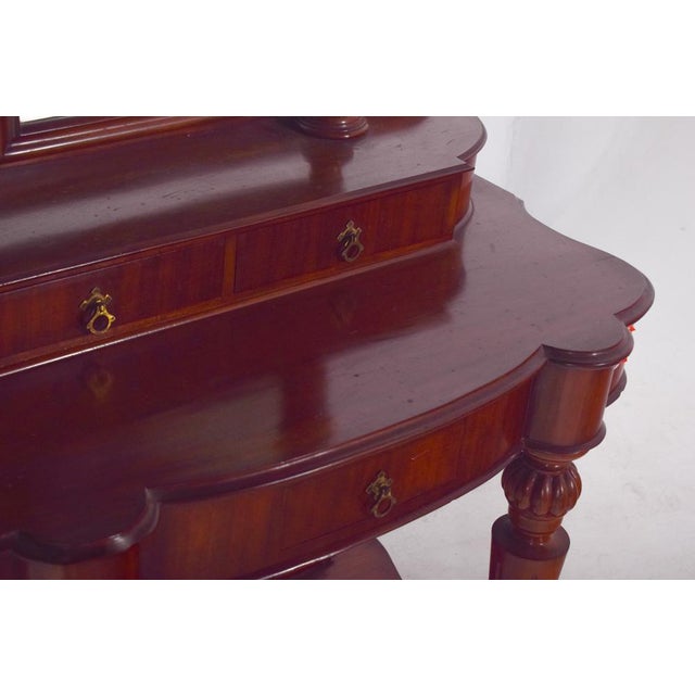 19th Century Mahogany English Dressing Table, 1890s For Sale - Image 6 of 11