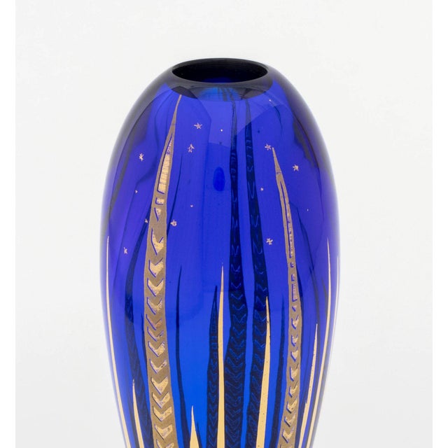 Royal Blue Joseph Hilton McConnico for Daum "Les Nuits Mexicaines" Perfume Bottle For Sale - Image 8 of 11