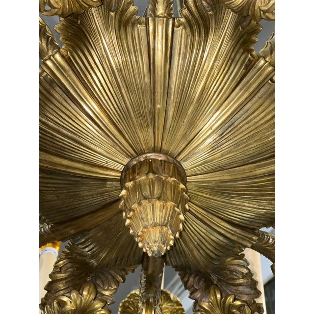 1930s Vintage French Chandelier 16 Light For Sale - Image 5 of 12
