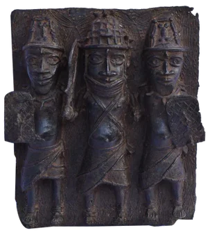 Bini Edo Nigerian Artist, Palace Plaque, Pre-1800s, Bronze