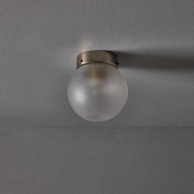 1950s Mauri Almari Model Ea 11 Glass and Metal Wall or Ceiling Lamp for Itsu For Sale In Los Angeles - Image 6 of 18