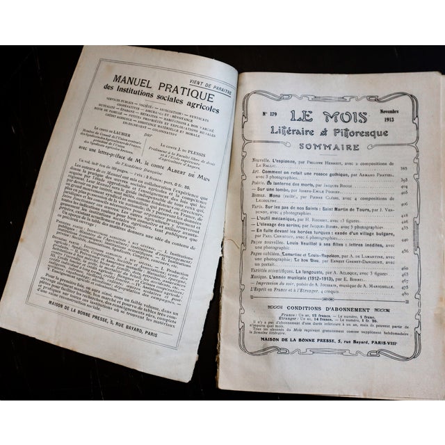 Date: 1913 Size: 7 x 10 inches (closed) Artist: Alphonse Mucha About the item: Le mois littéraire et pittoresque ("The...