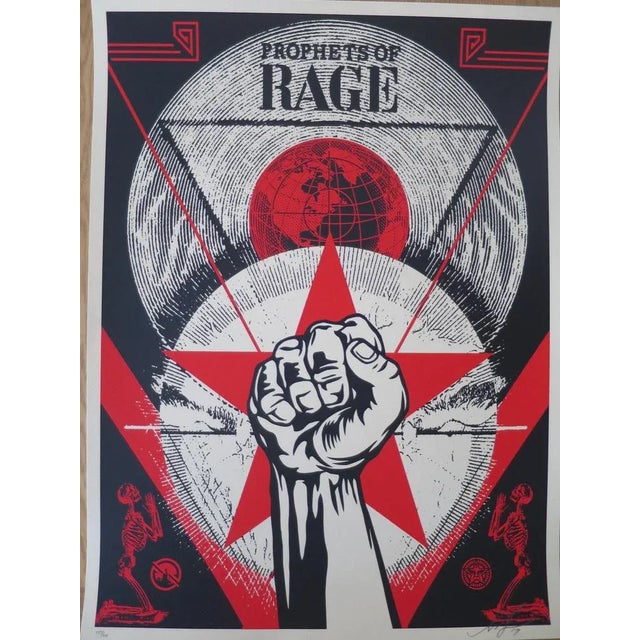 Shepard Fairey (Obey), Prophets of Rage New Day Rising, 2017, Screenprint For Sale - Image 4 of 4