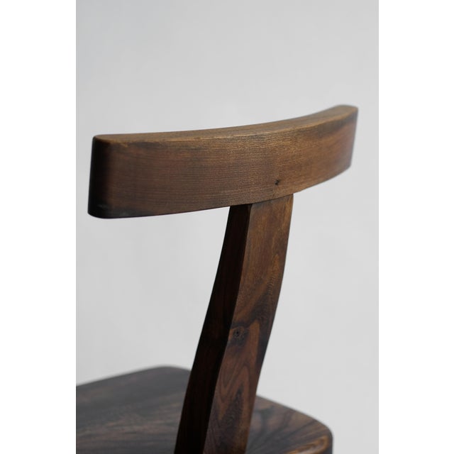 1960s T-Chair - Olavi Hanninen - Aranjou - Attributed - Brutalist Elm Chair For Sale - Image 5 of 5