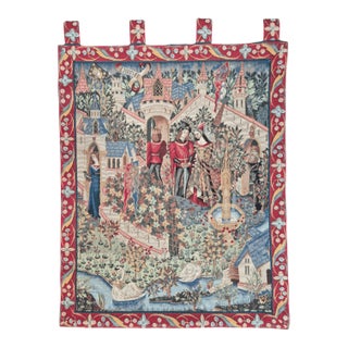 Arthur Draws the Sword Loom Woven Tapestry - 102 X 85 Cm (3'4" X 2'10") - Requires Rod Size 2 For Sale