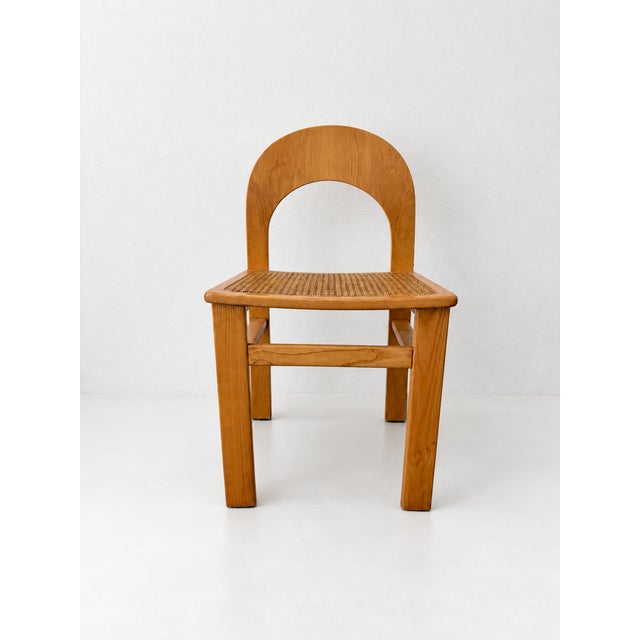 A sculptural set of six Italian “Arcadia” dining chairs, attributed to designer Adalberto Caraceni for Tagliabue di...