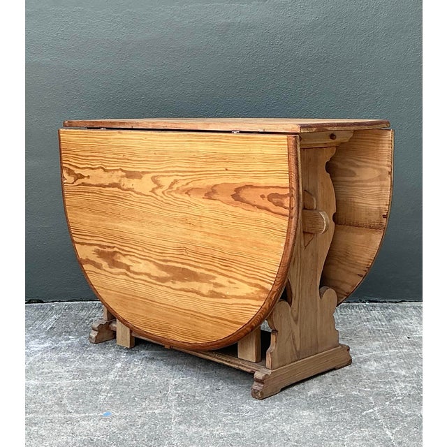 Rustic Vintage Drop Leaf Dining Table For Sale - Image 3 of 12