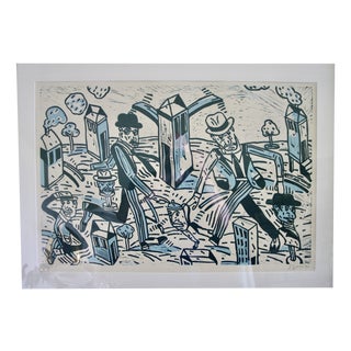 Antonio Ségui, The Traveler Without Luggage, 1991, Linocut For Sale