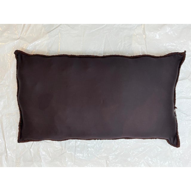 Pillow made with wool pile genuine hand made antique Persian rug fragment-Poly fill with fabric backing with sewn closure-