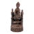 19th Century Chinese Qing Dynasty Carved Wood Guanyin Sculpture With Attendants For Sale