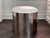 Mid-Century Modern Brueton Stainless Steel Stool With White Leather Cushion, 1970 For Sale - Image 3 of 5