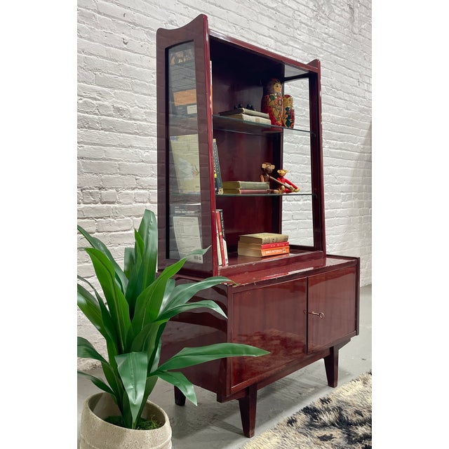 1960s Mid Century Modern China Cabinet / Bookcase by Rajmund Halas for Jarocinska, Made in Poland, C. 1960’s For Sale - Image 5 of 12