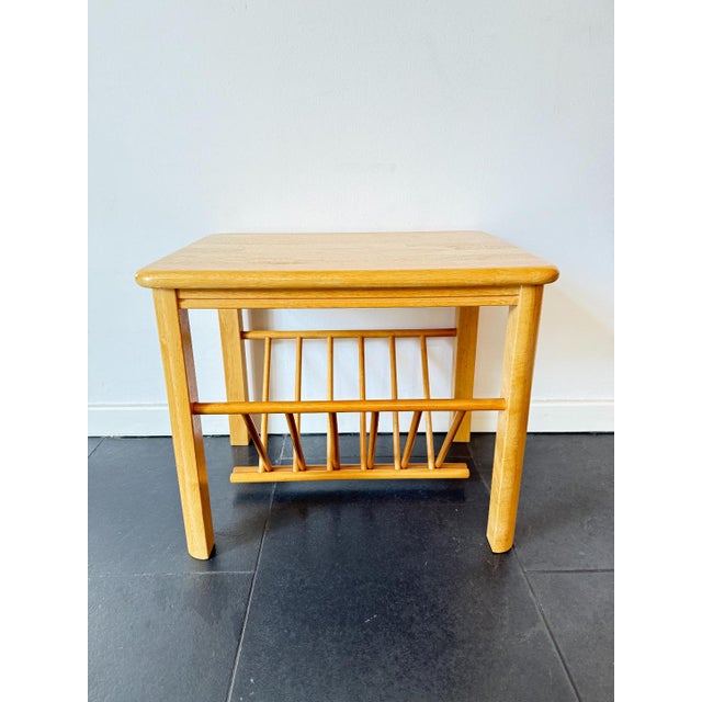 Vintage Wooden Side Table with Magazine Rack, 1970s For Sale - Image 16 of 16