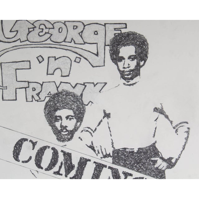 American “George N’ Frank Coming” Graphite Drawing Signed by James Spencer Russell For Sale - Image 3 of 7