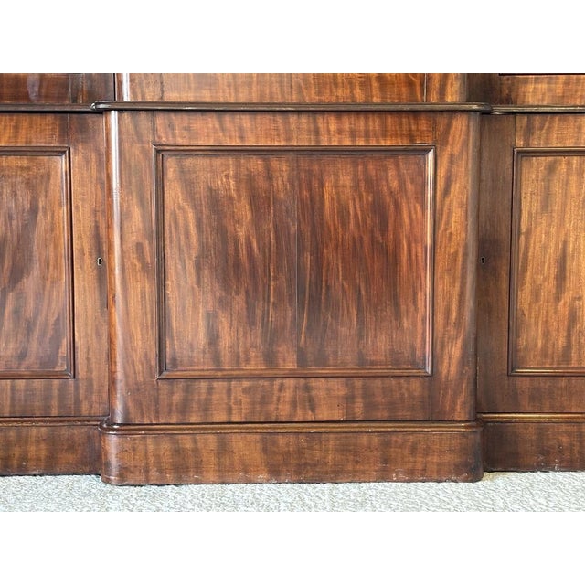 Antique Victorian Mahogany Three-Door Bookcase, 1880 For Sale - Image 3 of 10