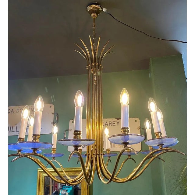 1950s Vintage Twelve-Arm Chandelier, 1950s For Sale - Image 5 of 18