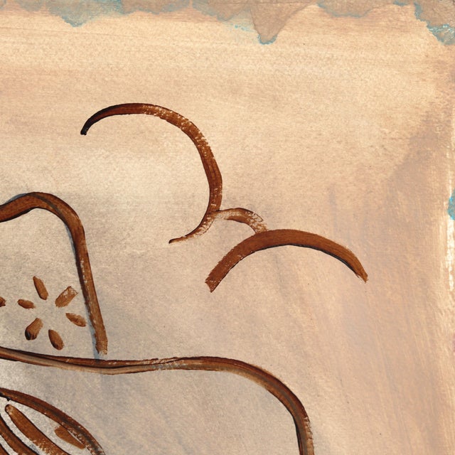 Figurative La Lumbre - Abstract Brown Tone Figurative Cowgirl Portrait Original Artwork by Jesse Black For Sale - Image 3 of 7