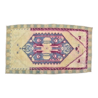 Accent Vintage Oushak Rug For Sale