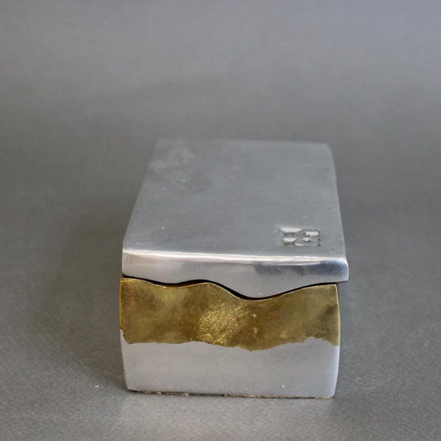 Brutalist Brutalist Aluminium and Brass Box by David Marshall, 1980s For Sale - Image 3 of 16