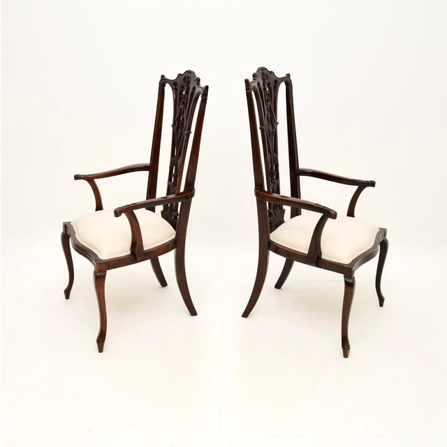Antique Chippendale Armchairs, 1890s, Set of 2 For Sale - Image 3 of 10