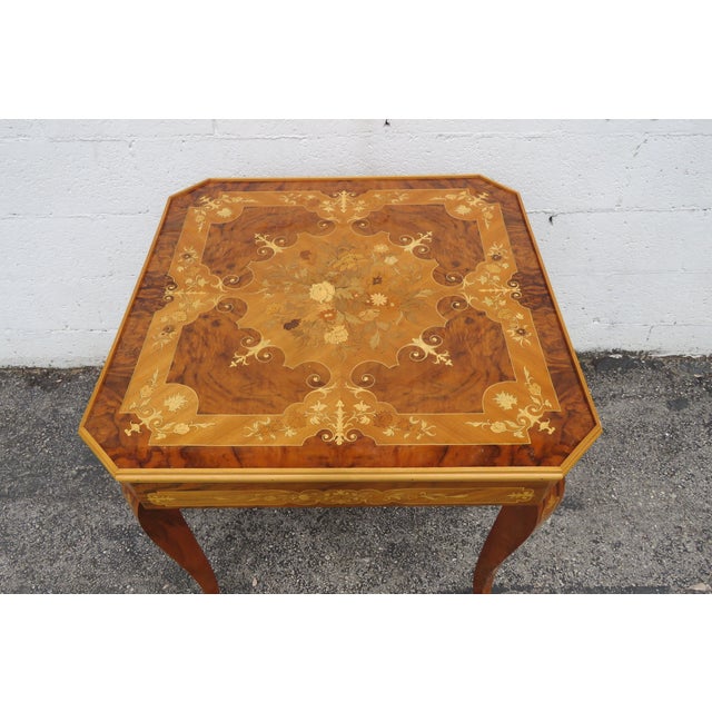 Italian Inlay Multi Games Table Changeable Tops Chess Backgammon Roulette 6036 For Sale - Image 18 of 18