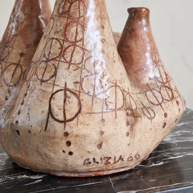 Ceramic Italian Biomorphic Ceramic Sculpture by Mario Giani (Clizia), 1966 For Sale - Image 7 of 7