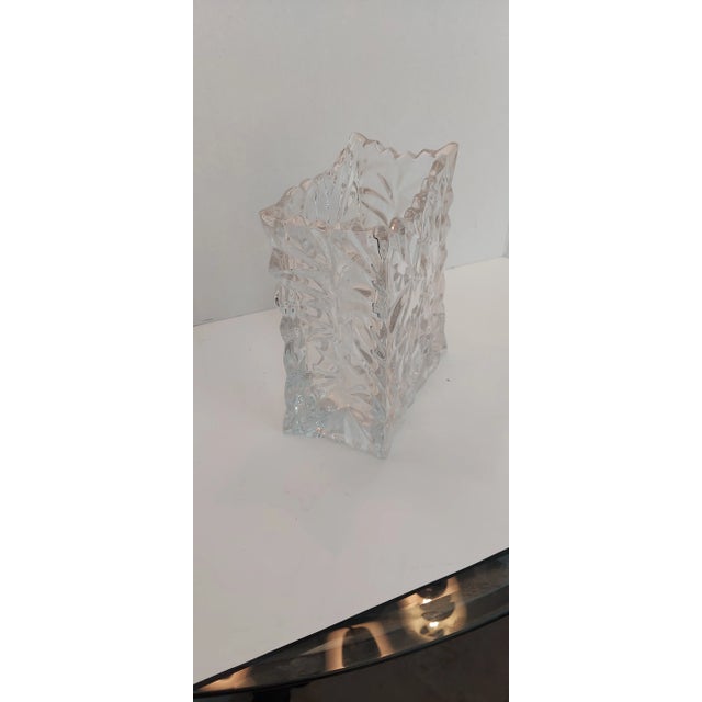 Contemporary Late 20th Century Rosenthal Studio Line Heavy Crystal Vase For Sale - Image 3 of 9
