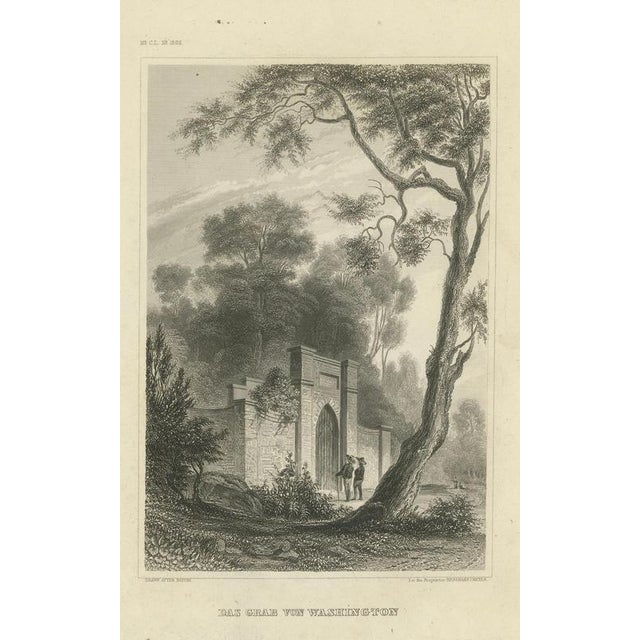 Hermann Meyer, Washington's Tomb at Mount Vernon, 1850, Engraving For Sale - Image 4 of 11